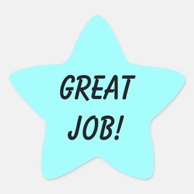 turquoise great job stickers (Front)