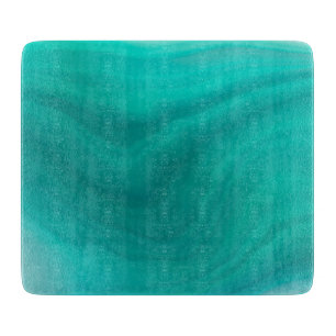 Turquoise Green Abstract Pattern Cutting Board