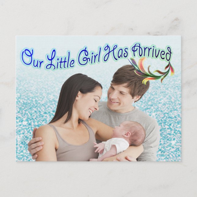 Turquoise Green Blue Photo Postcard (Front)