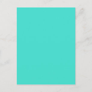 Turquoise Green-Blue Solid Colour Postcard