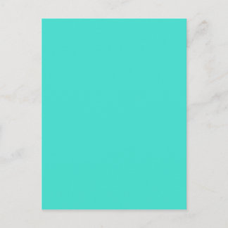 Turquoise Green-Blue Solid Colour Postcard