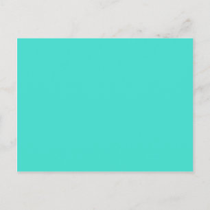 Turquoise Green-Blue Solid Colour Postcard