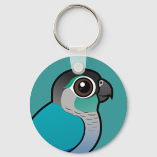 Turquoise Green-cheeked Conure Key Ring