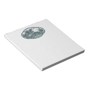 Turquoise Green Dragon Medallion Notepad