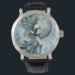 Turquoise Green Fairy Fantasy Art Watch<br><div class="desc">"Fearless" © Molly Harrison www.mollyharrisonart.com</div>