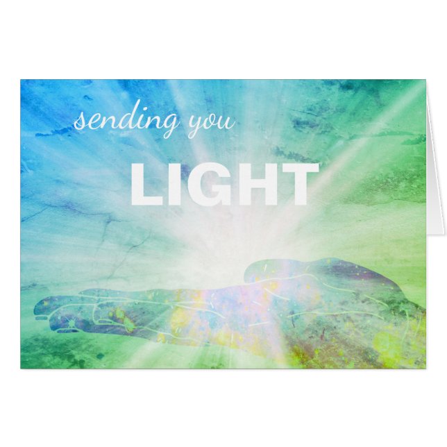 *~* Turquoise & Green Healing Energy Sending Light (Front Horizontal)