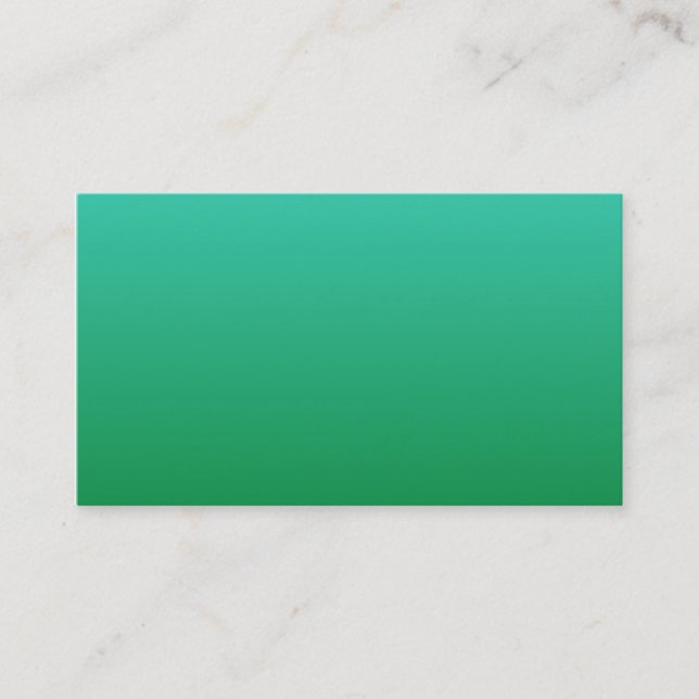 Turquoise Green Ombre Business Card (Front)