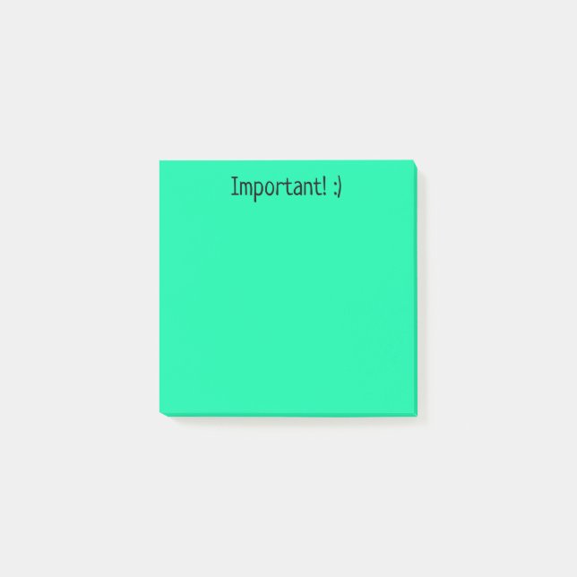 Turquoise/Green Post-it Notes (Front)