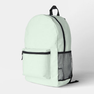 Turquoise Green Soft Pale White Pastel Solid Colou Printed Backpack