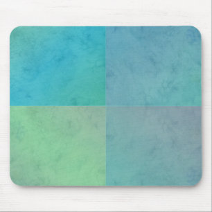 Turquoise Green Watercolor Geometric Pattern Art Mouse Mat