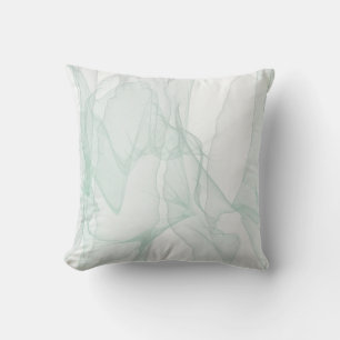 Turquoise & Grey Marble Accent Pillow