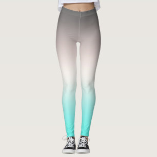 Turquoise grey Ombre Leggings