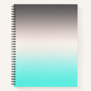 Turquoise grey Ombre Notebook