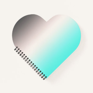 Turquoise grey Ombre Notebook