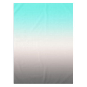 Turquoise grey Ombre Tablecloth