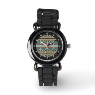Turquoise Grey Southwestern design Watch