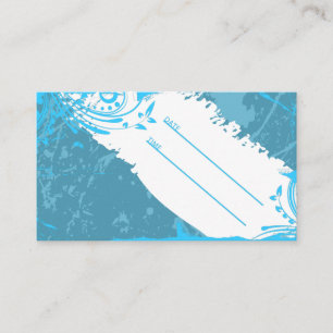 turquoise grunge appointment card