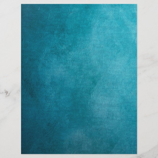 Turquoise Grunge Scrapbooking Craft Paper (Front)