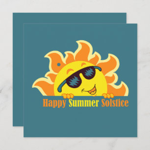 Turquoise happy summer solstice 2024 card