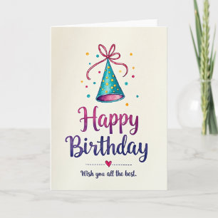 Turquoise Hat Birthday Card