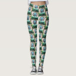 Turquoise Hawaii Buddha Pattern Peace Tropical Leggings<br><div class="desc">“Peace.” I happily discovered this Asian Buddha statue in a lush Hawaiian garden setting, exuding peace and solitude. Get “zen” with your workout, run errands, or just hang out in these stylish, fun photo leggings. So unique, you’ll never have to worry about any copycats! Add a solid black top for...</div>