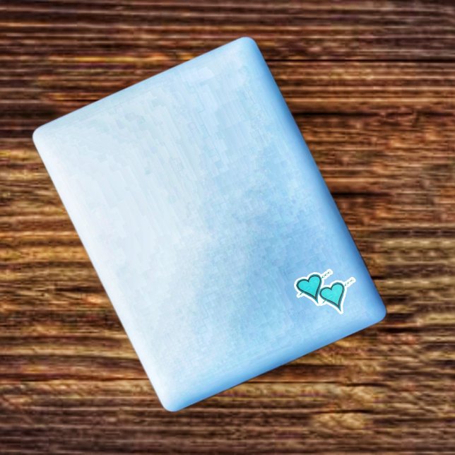 Turquoise Heart & Arrow (Add these fun, heart stickers to your personal items!)