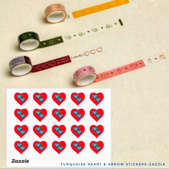 Turquoise Heart & Arrow Heart Sticker (Creator Uploaded)
