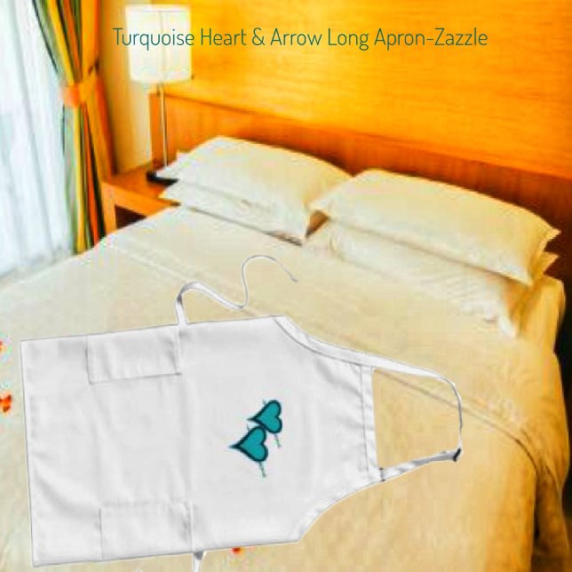 Turquoise Heart & Arrow Long Apron (Creator Uploaded)
