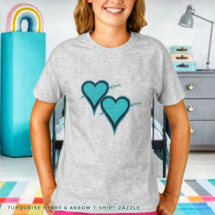 Turquoise Heart & Arrow T-Shirt