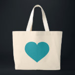 Turquoise heart large tote bag<br><div class="desc">This tote bag features a shapely turquoise heart. Click "Customise it!" to  re-size/re-position turquoise heart image,  change background colour,  and/or add personalised text. Personalise font style,  colour,  and size.</div>