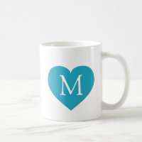 Turquoise Heart Monogram