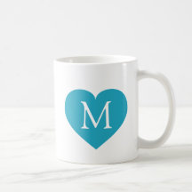 Turquoise Heart Monogram