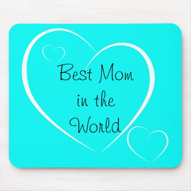 Turquoise Heart Mousepad (Front)