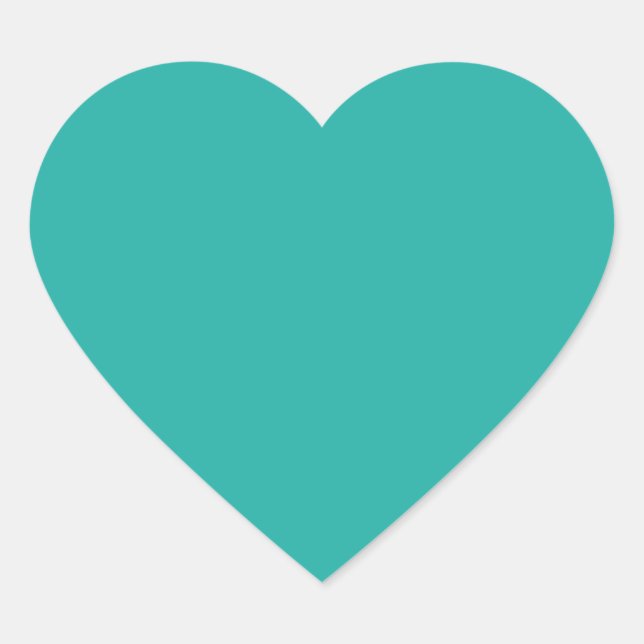 Turquoise Heart Stickers (Front)