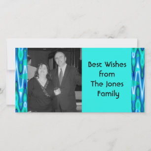 turquoise holiday card