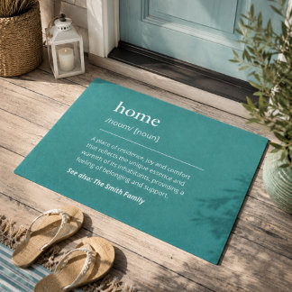 Turquoise Home Coastal Beach House Family Decor Doormat
