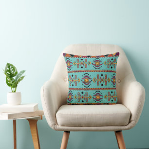Turquoise Horizon Cushion