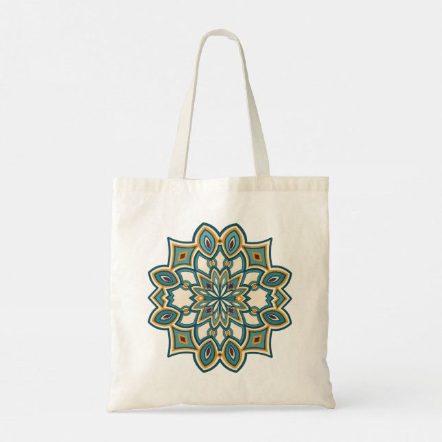 Turquoise Horizon Tote Bag (Back)