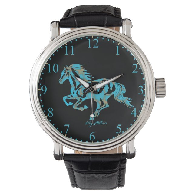 Turquoise Horse Silhouette Watch (Front)