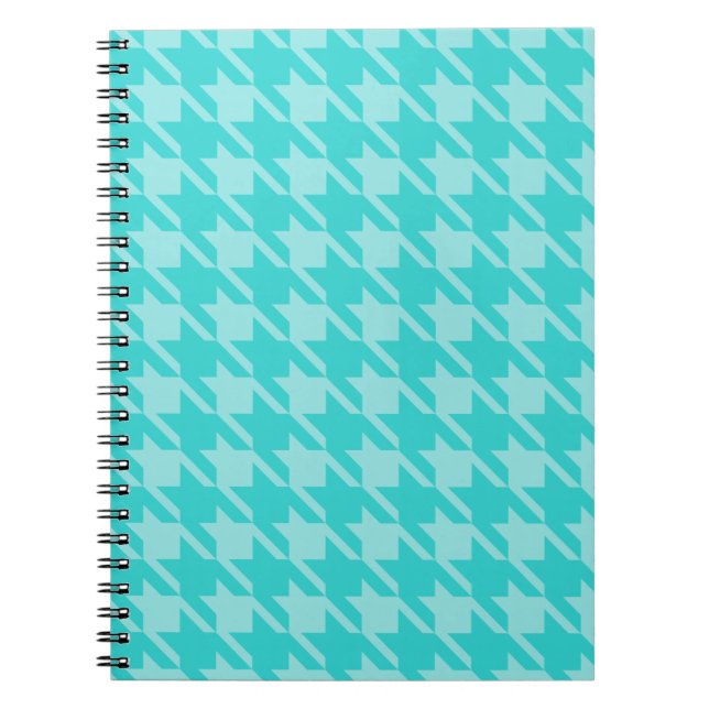 Turquoise Houndstooth Notebook (Front)