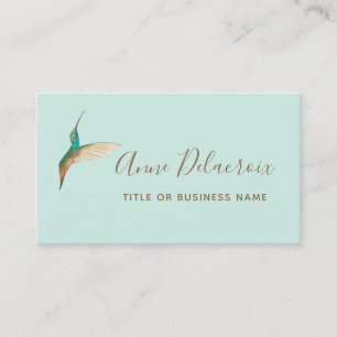 Turquoise Hummingbird Business Card