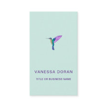 Turquoise Hummingbird  Business Card