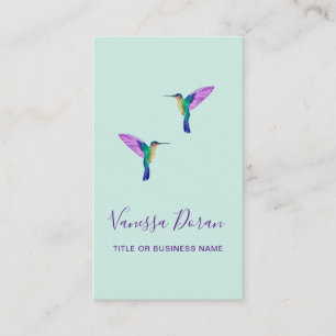 Turquoise Hummingbird  Business Card