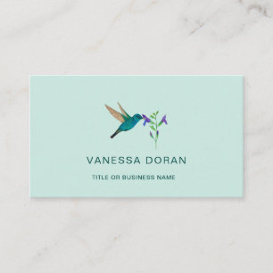 Turquoise Hummingbird  Business Card