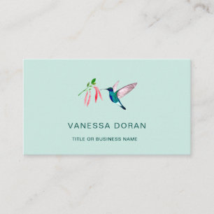 Turquoise Hummingbird  Business Card