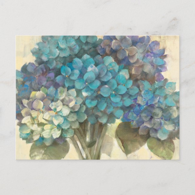 Turquoise Hydrangea Postcard (Front)