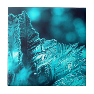 Turquoise Ice Photograph Tile