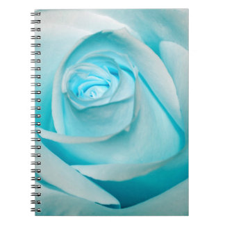 Turquoise Ice Rose Notebook