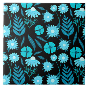 Turquoise in bloom tile