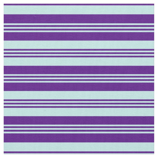 Turquoise & Indigo Coloured Lines Fabric (Close Up)